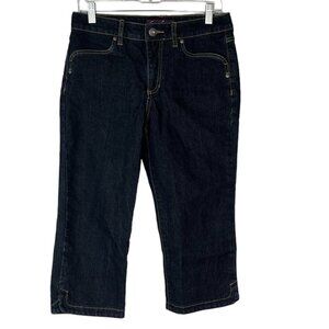 Gloria Vanderbilt Womens Cropped Capri Jeans Denim Mid Rise Dark Wash Size 6